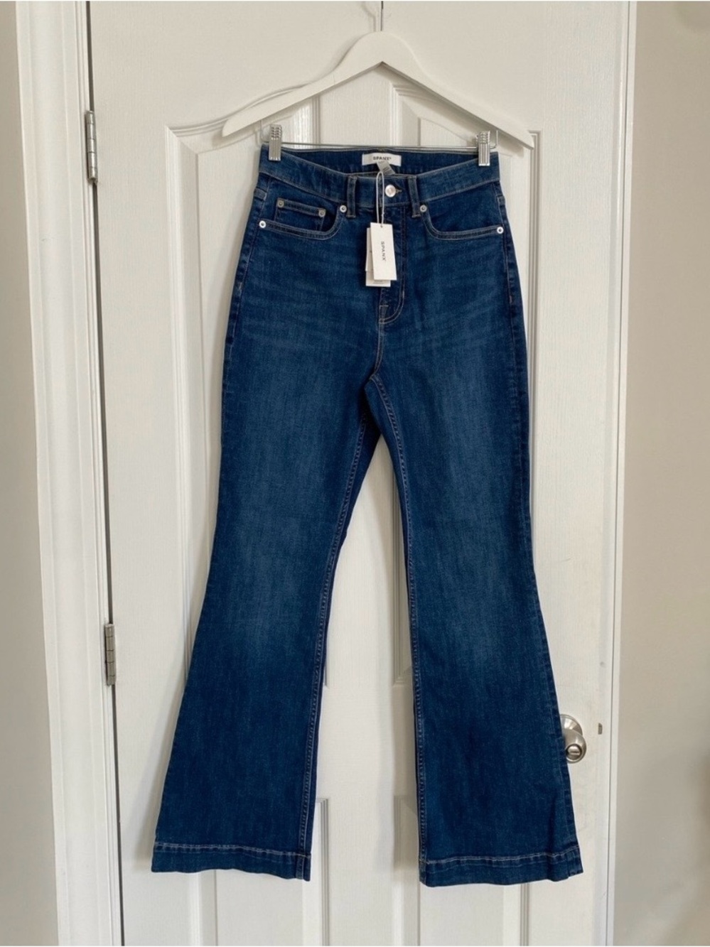 NEW SPANX sculpt ReDefine High Waisted LYCRA Flare Jeans SZ 8